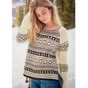 Sundance Delaney Sweater NWT M Embroidered Wool Pullover Boho Tassel Cozy Knit